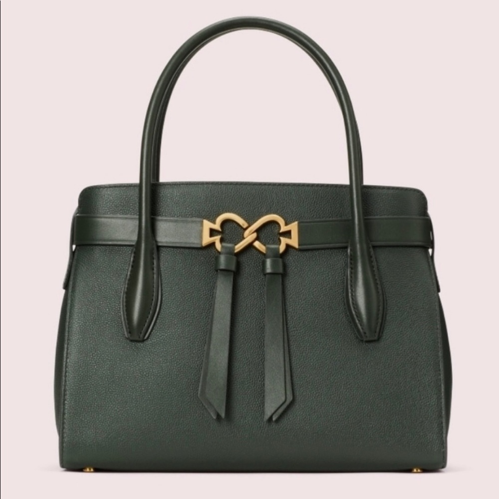 Kate Spade Green Satchel with Gold Accents